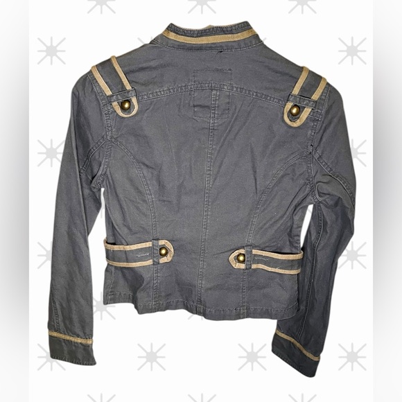 Hot Topic NWT Thirty Years Of Punk Grey And Beige Button Up Jacket Size M - Picture 2 of 2